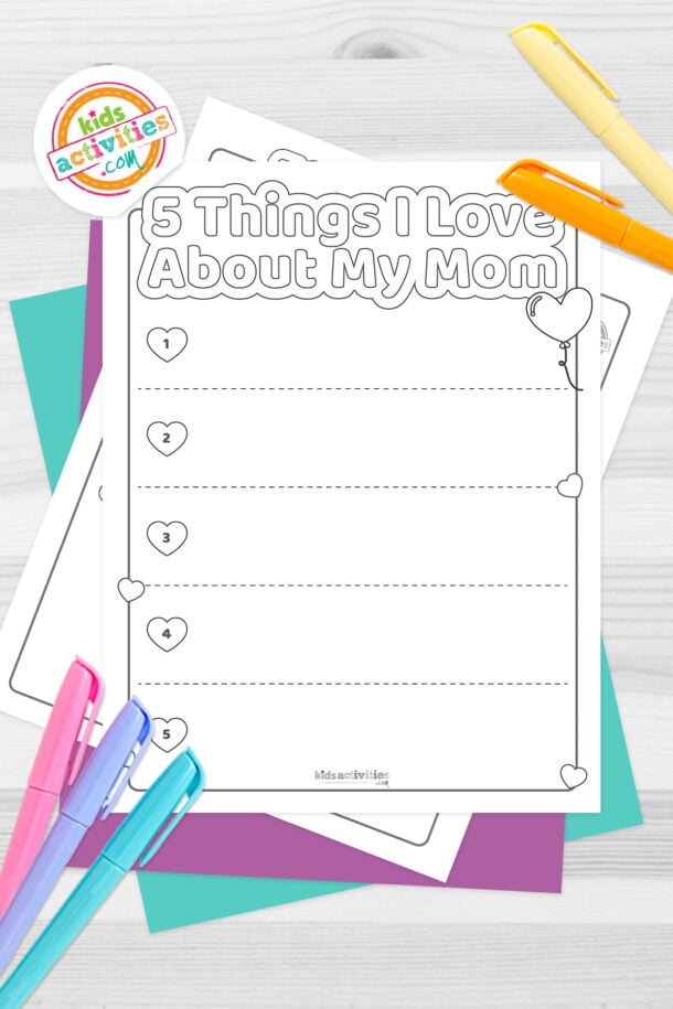 5 Things I Love About My Mom To Celebrate Mom Kids Activities Blog