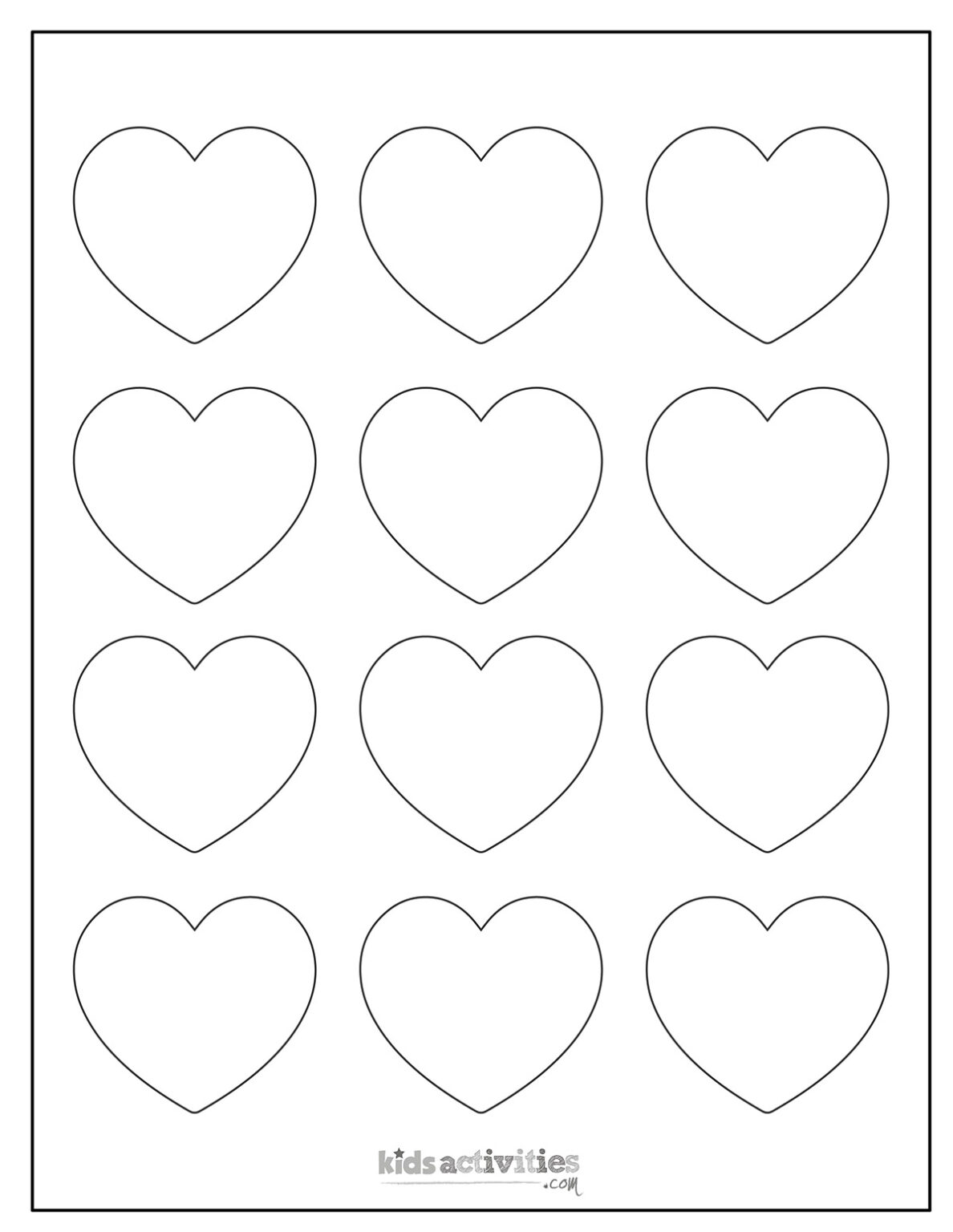 Free Heart Template For Crafts | Kids Activities Blog