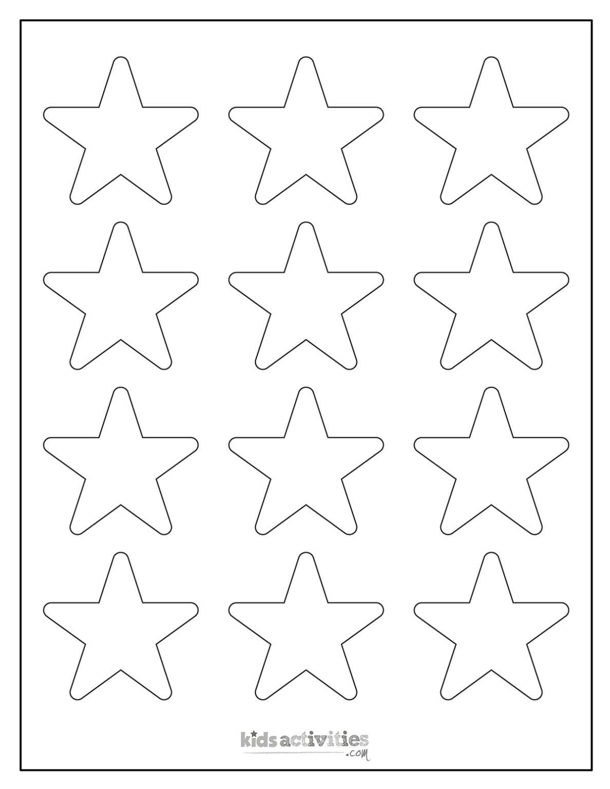 5 Point Star Template Free Printable Kids Activities Blog