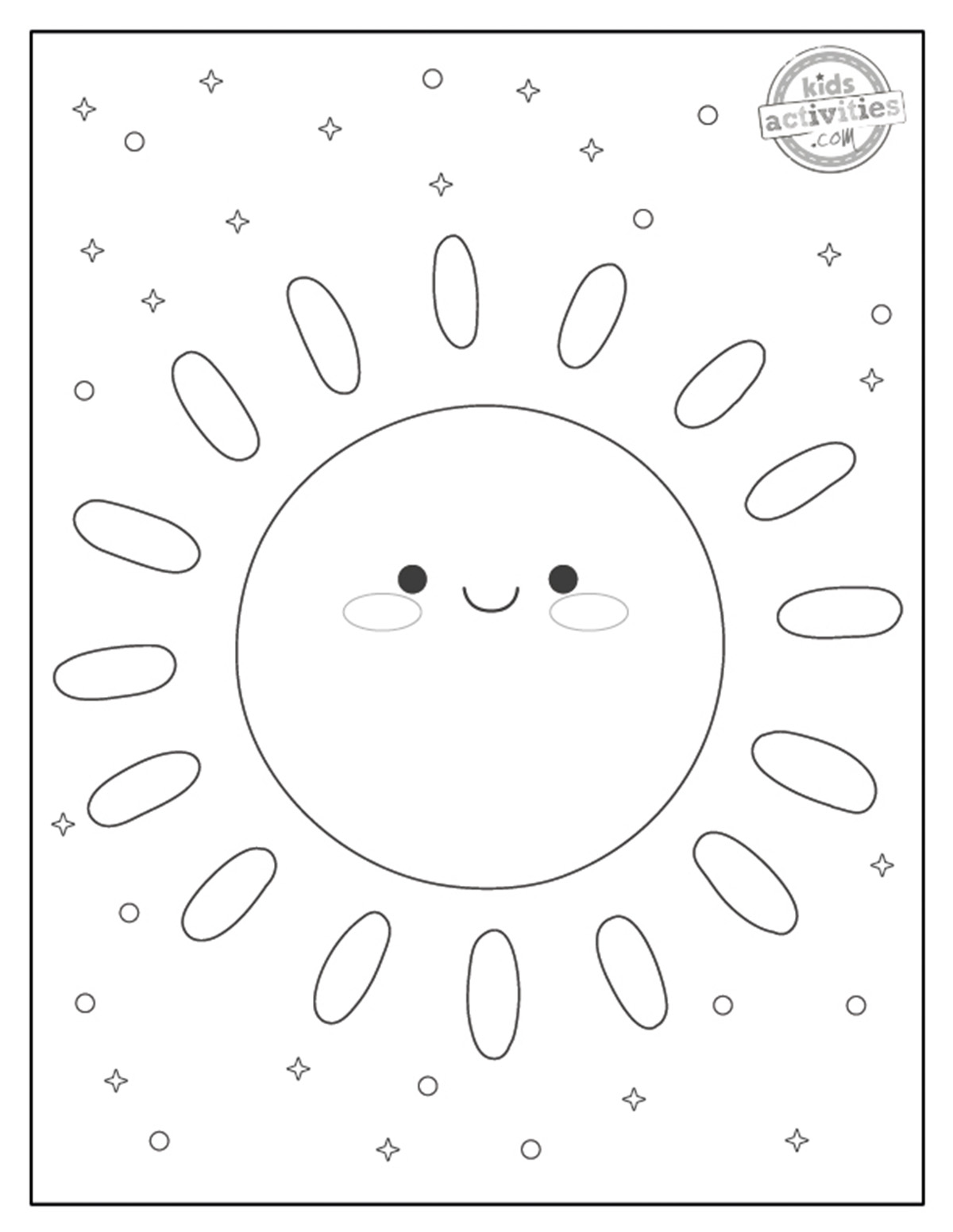 Cute Sun Coloring Pages Cute Sun Coloring Pages