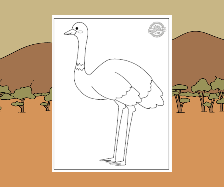 Free Printable Ostrich Coloring Page For Kids | Kids Activities Blog
