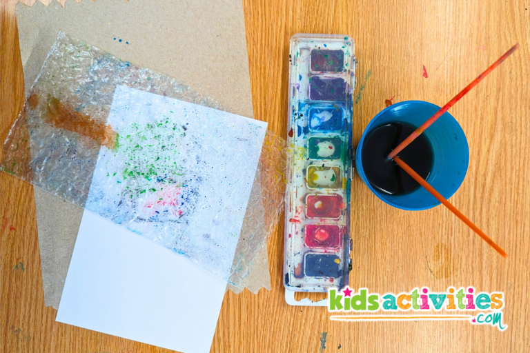 Bubble Wrap Watercolor Painting Art Project for Kids! | Kids Activities ...