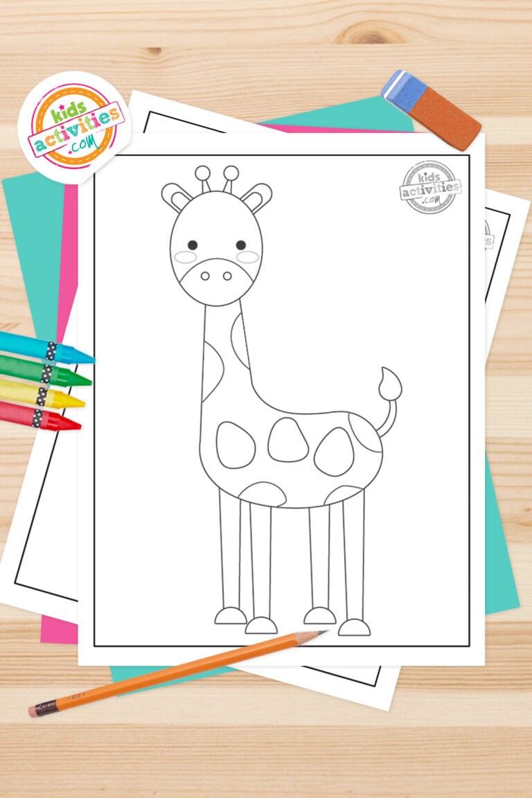 Free Giraffe Template Ready To - Giraffe Template Printable Feature Image 768x1152 