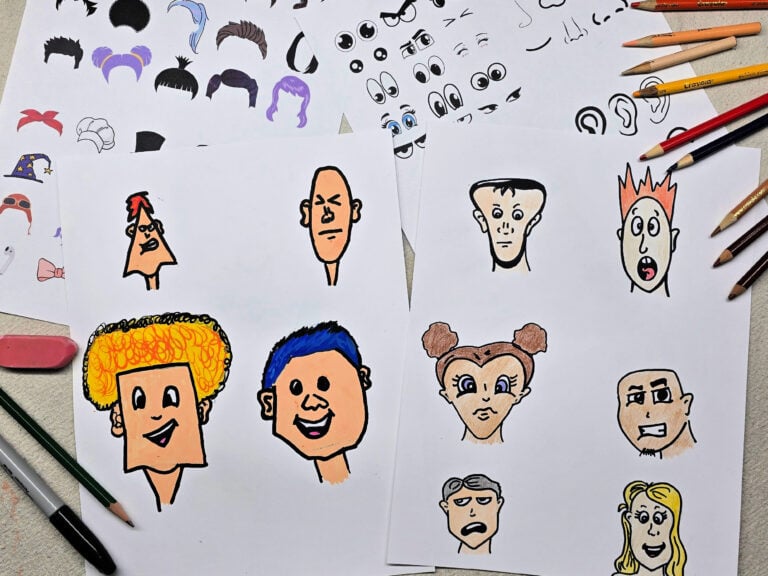 Drawing Cartoon Faces Art Project for Kids • Kids Activities Blog