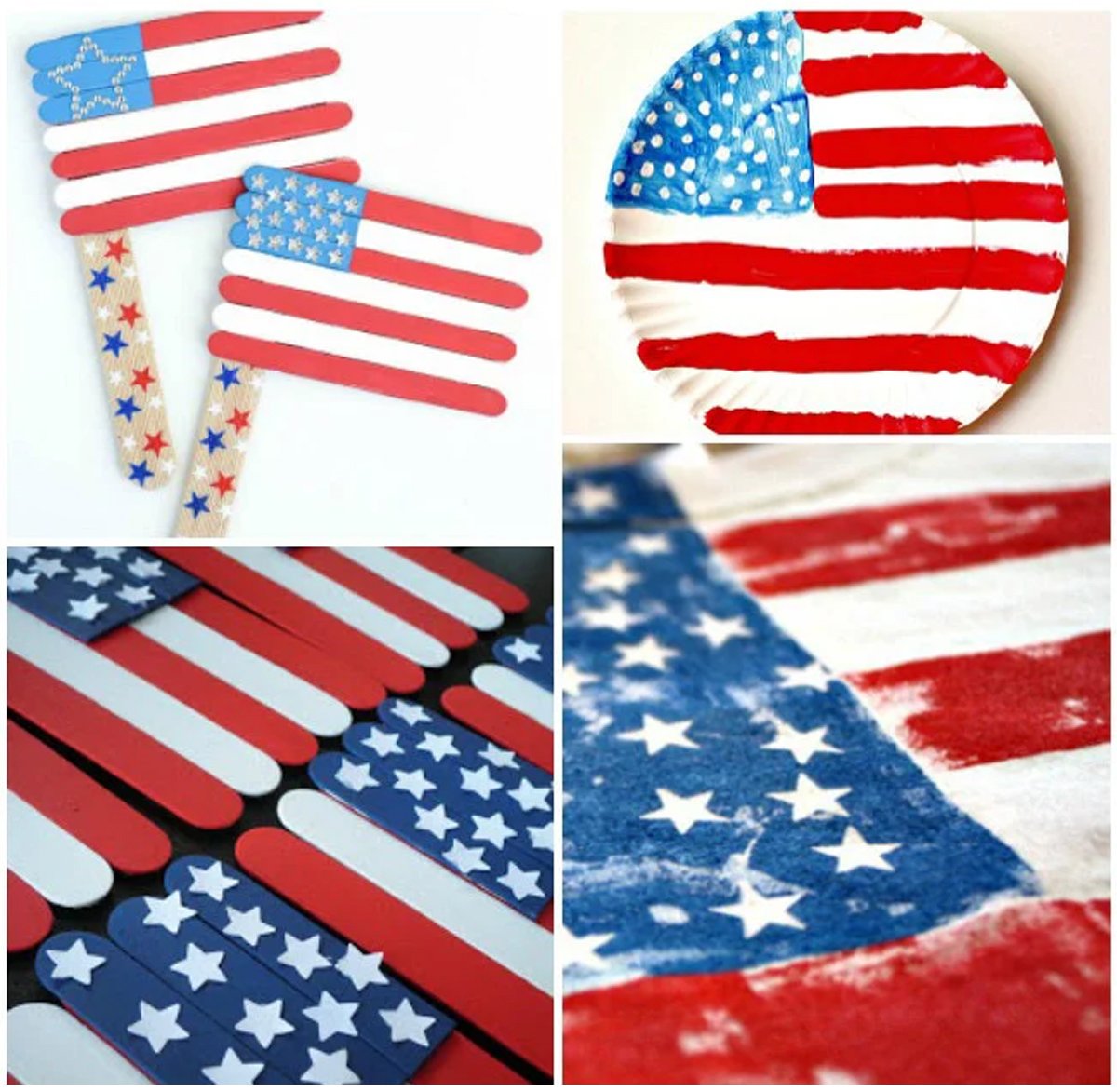 Compilation of American flag crafts for Election day.
