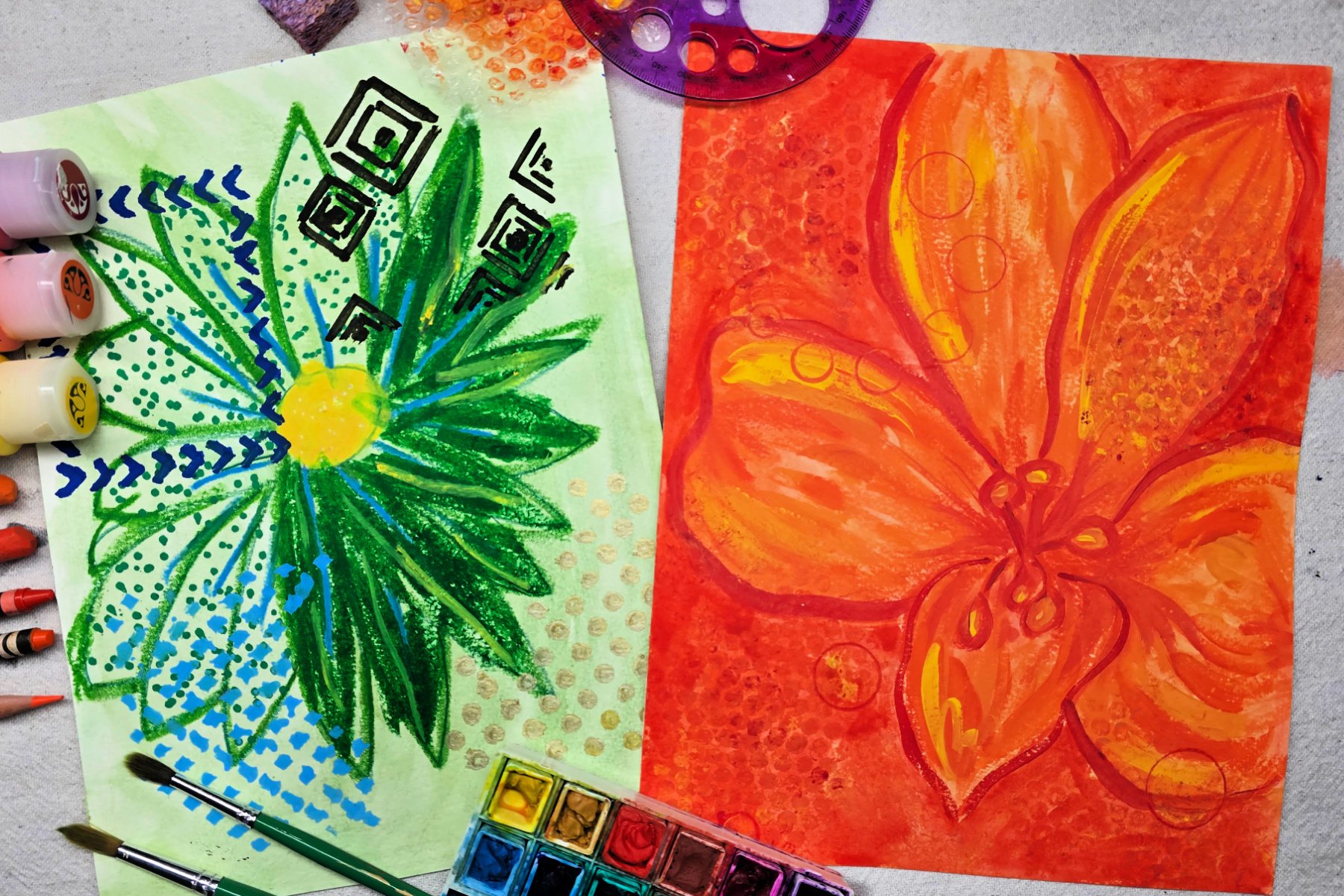 Mixed Media and Colors Art Project for Kids • Kids Activities Blog