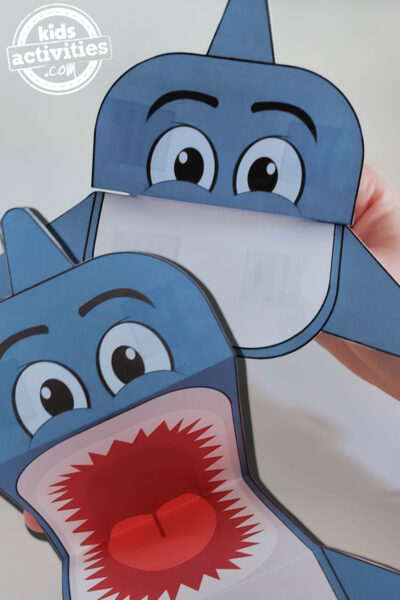 Ferocious Shark Puppet Craft with Free Printable Template Kids Activities Blog