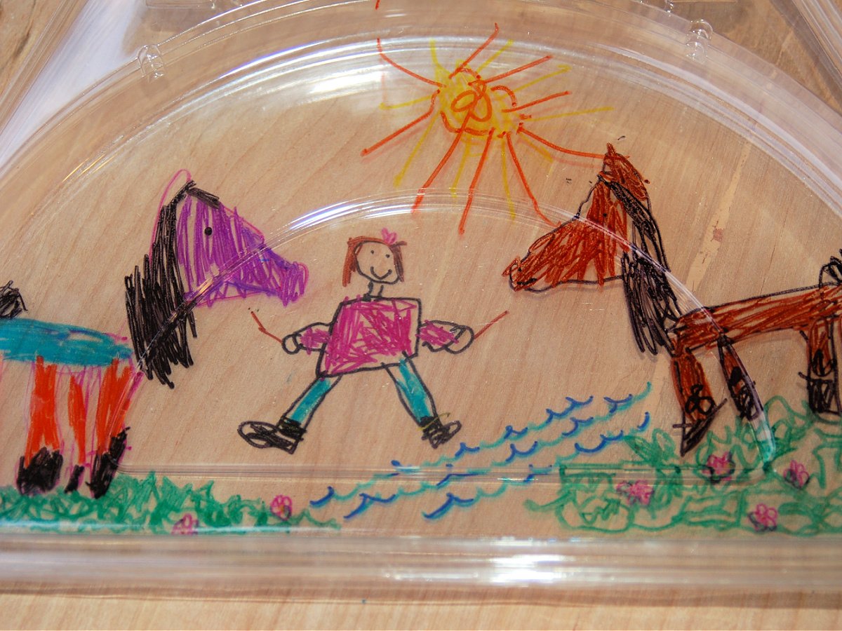 Layered Art Notes: You can stack the lids with pictures- kids activities blog