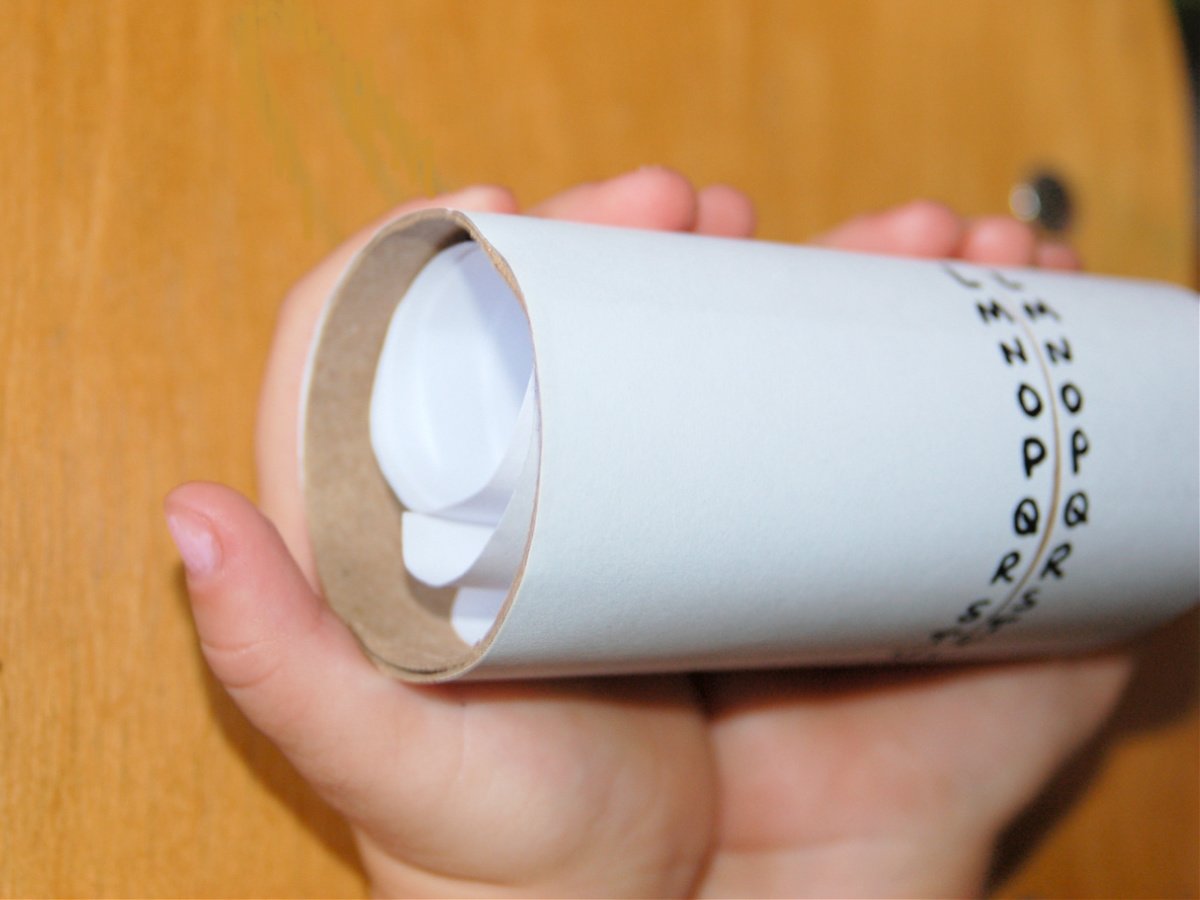 Coded Message Craft- put the secret message in the decoder held by a child- kids activities blog