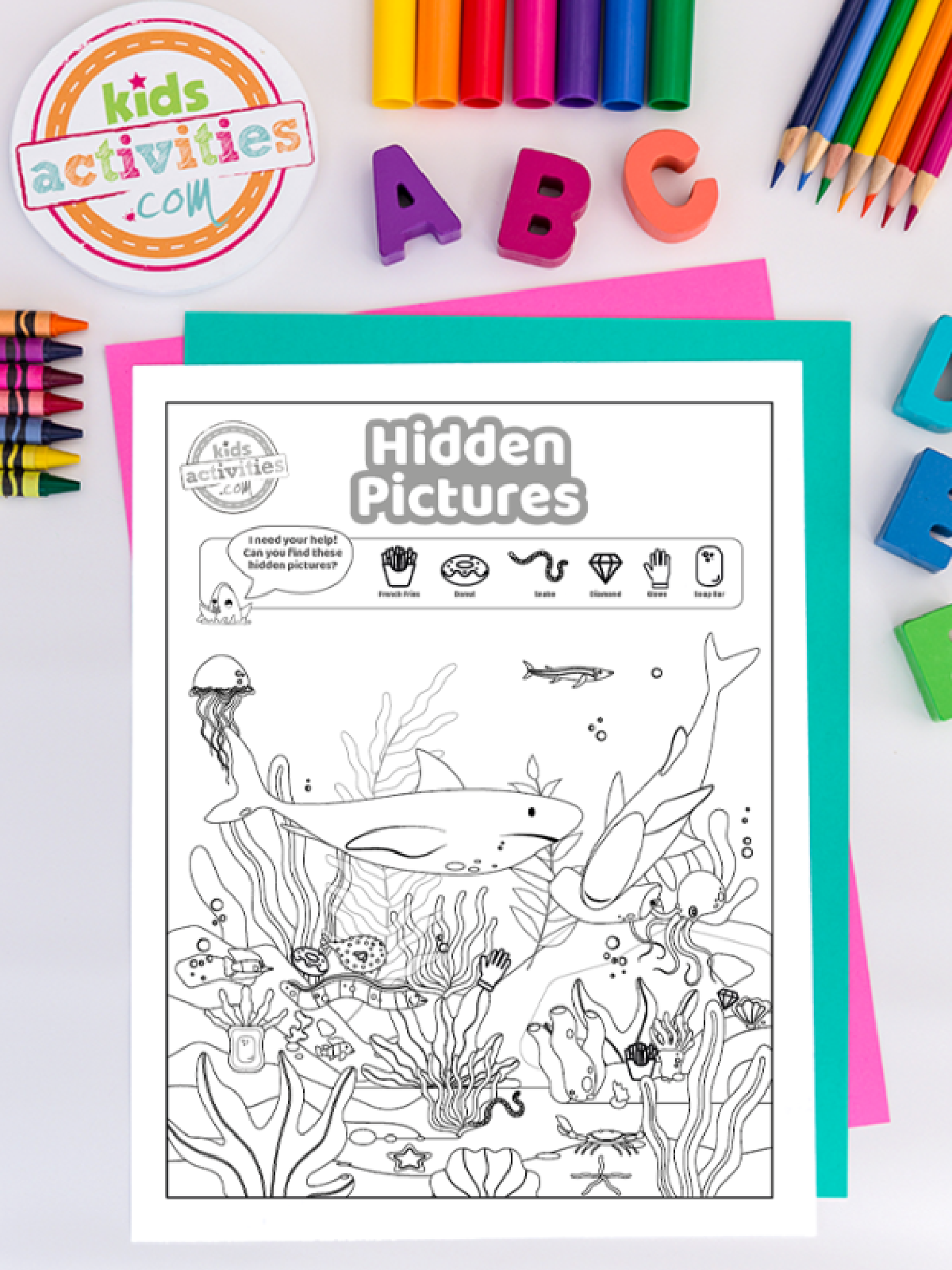 Shark Puzzles- Hidden pictures with sharks and sea creatures-Kids Activities Blog