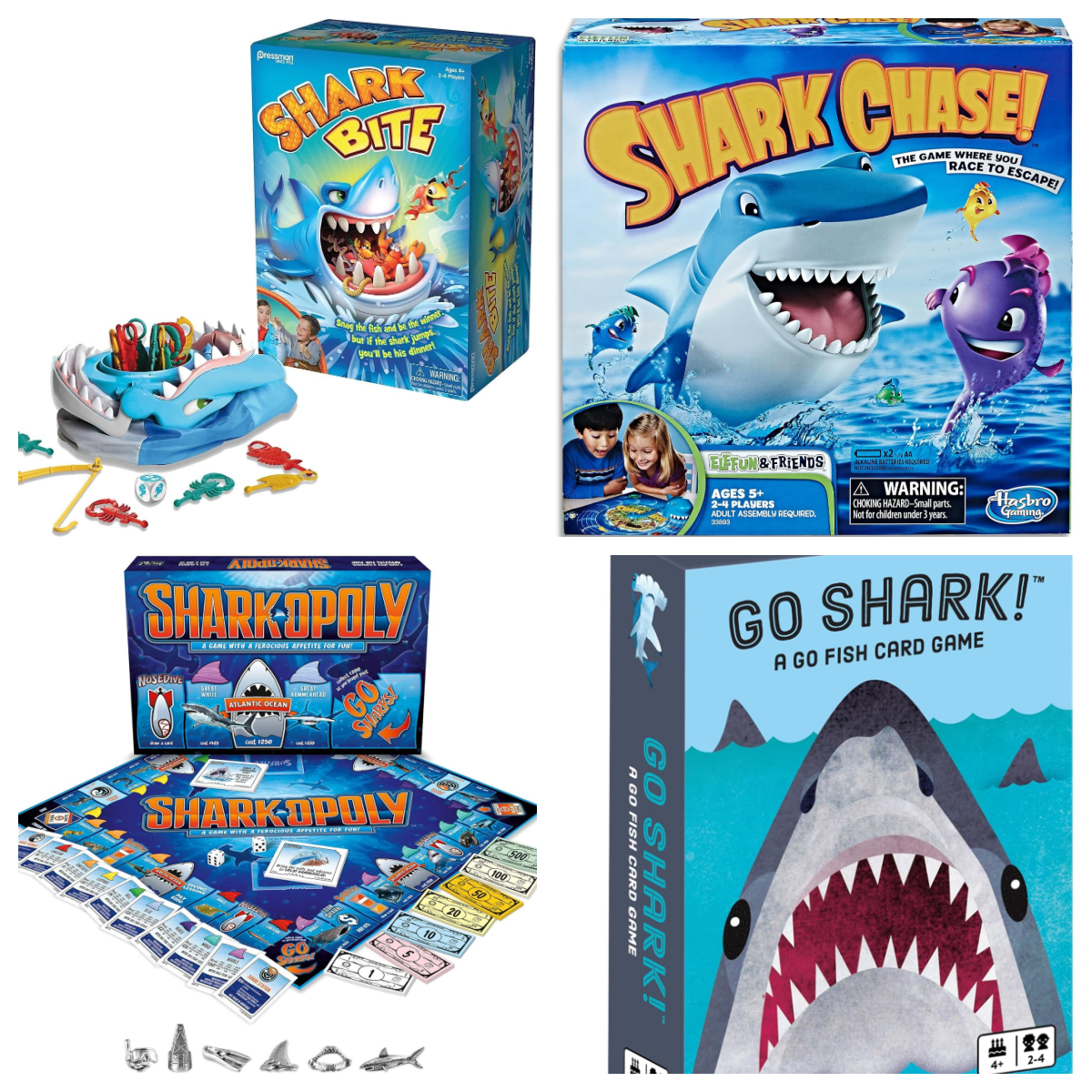 Shark Week- board games- 4 different board games and card games all shark themed- kids activities blog