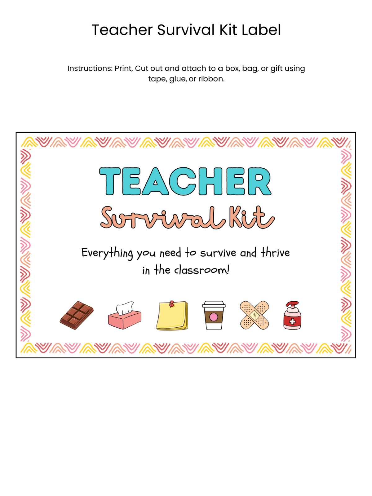 Gift For Teachers- Page 7- Colorful label printed pdf file with images and text-Kids Activities Blog