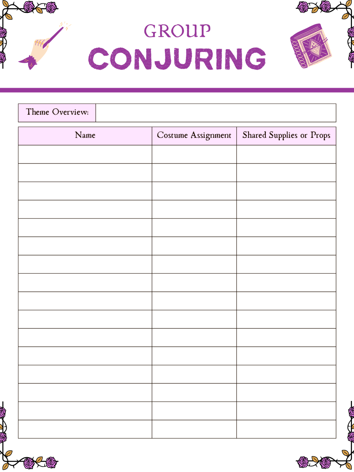Halloween Planner- Large blank boxes images in purple printed pdf file - Kids Activities Blog