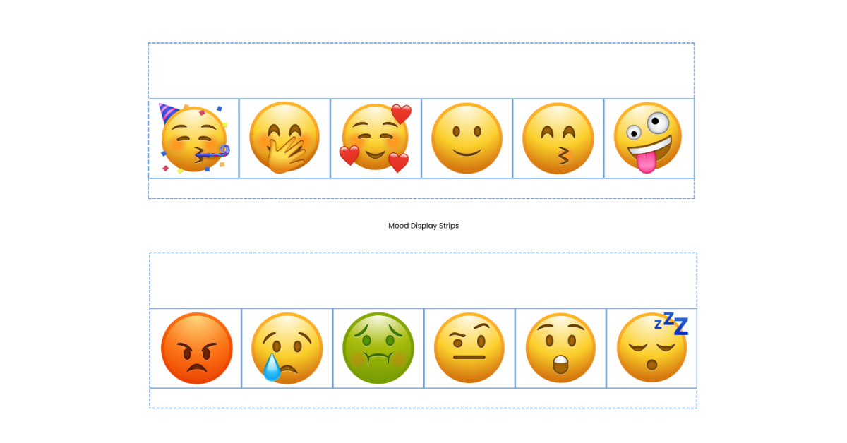 Locker Decor- Emojis in color with black squares printed pdf file- Kids Activities Blog