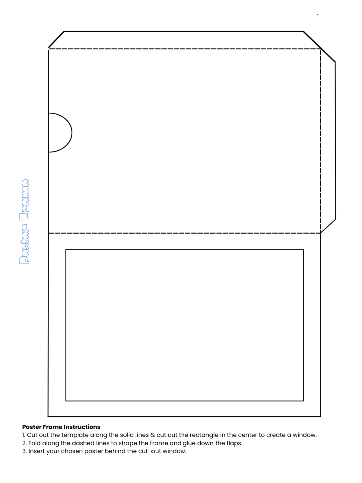 Locker Printable- Black and white poster frame printed pdf file - Kids Activities Blog
