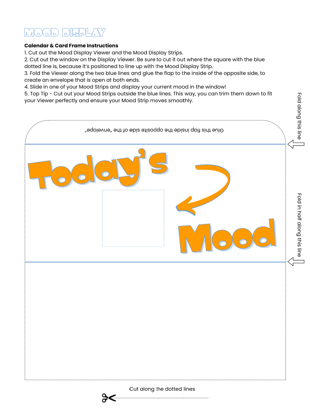 Locker Decor- Mood cover with color and text printed pdf file- Kids Activities Blog