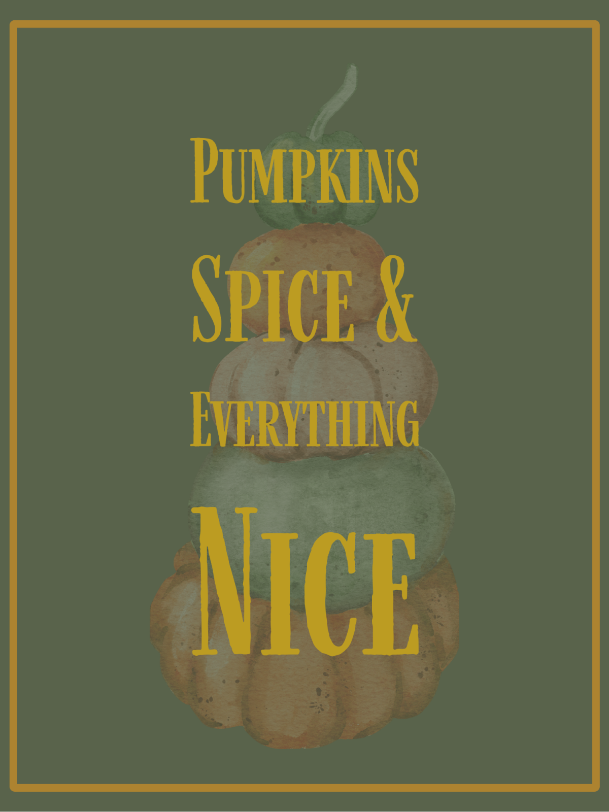 Printable Posters- Green background with yellow text and pumpkins printed pdf file- Kids Activities Blog