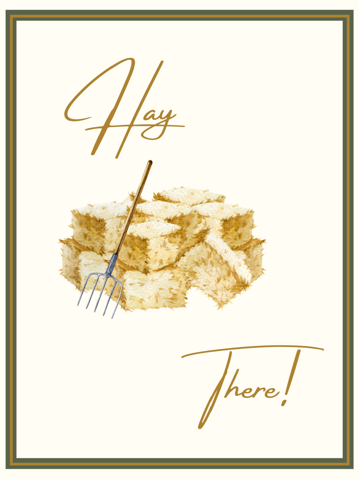 Printable Posters- text, hay, and pitchfork with a neutral background printed pdf file- Kids Activities Blog
