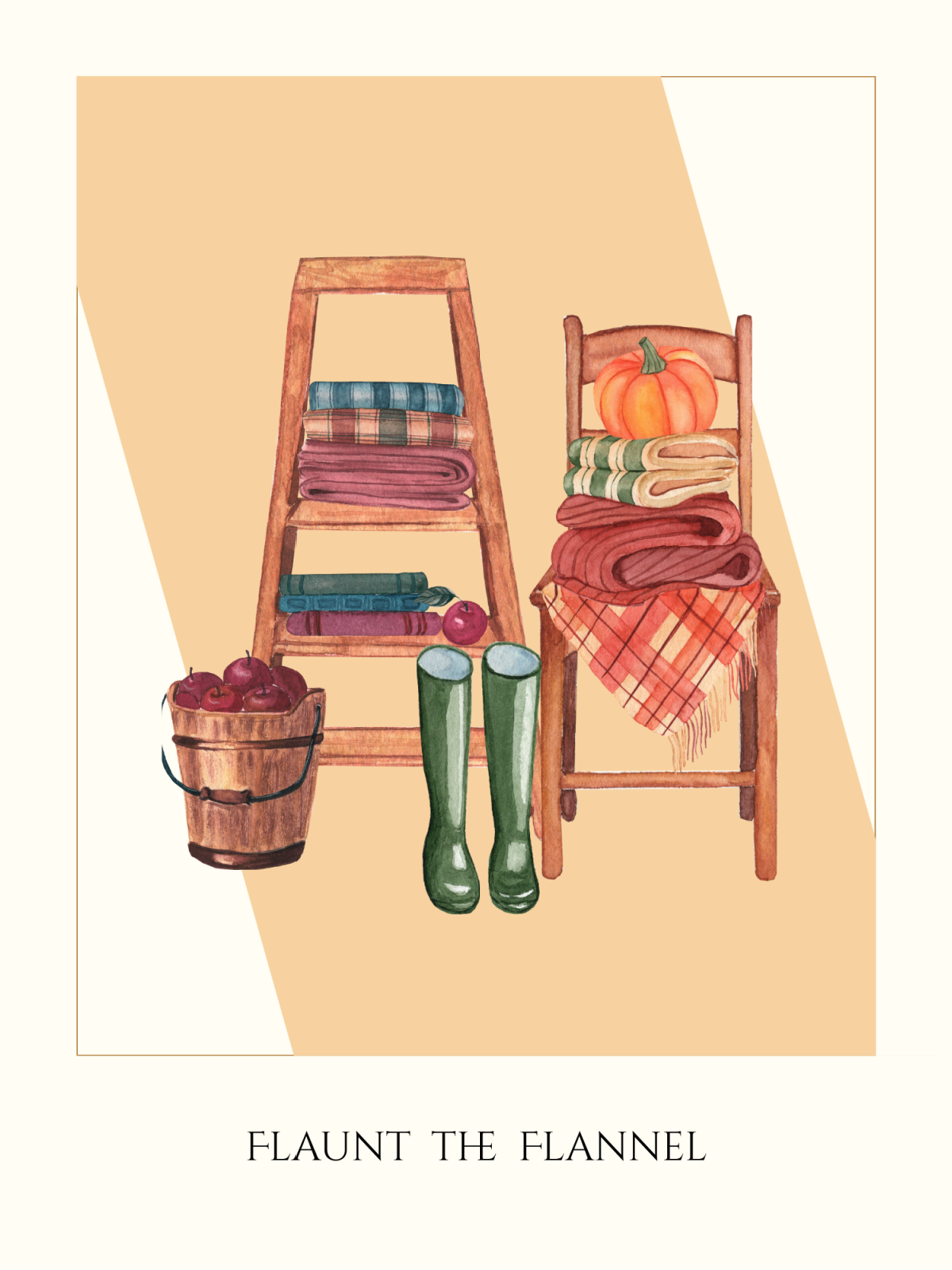 Printable Posters- flannel blankets, apples, and boots with text printed pdf file - Kids Activities Blog