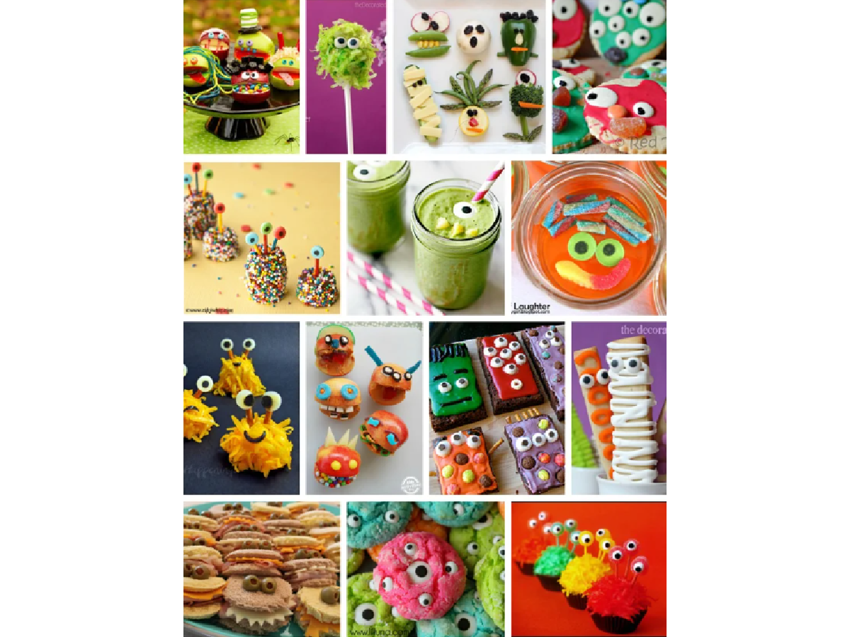 Halloween Recipes- big collage of monster recipes -Kids Activities Blog