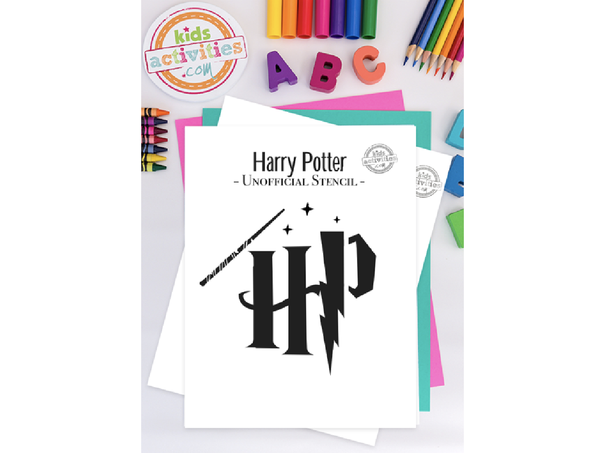 Pumpkin Template- HP with a wand printable and colorful accessories -Kids Activities Blog