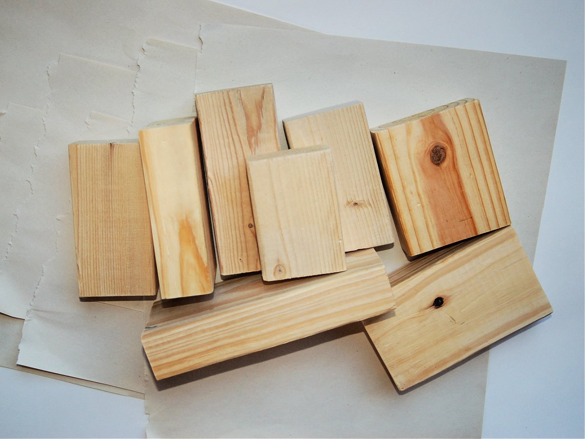 Wooden Town Blocks- Step 1 - Gather your blocks- Kids Activities Blog