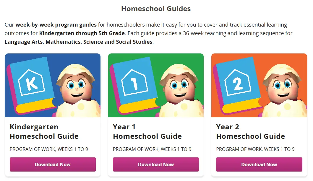 Reading Eggs Homeschool Guides screenshot