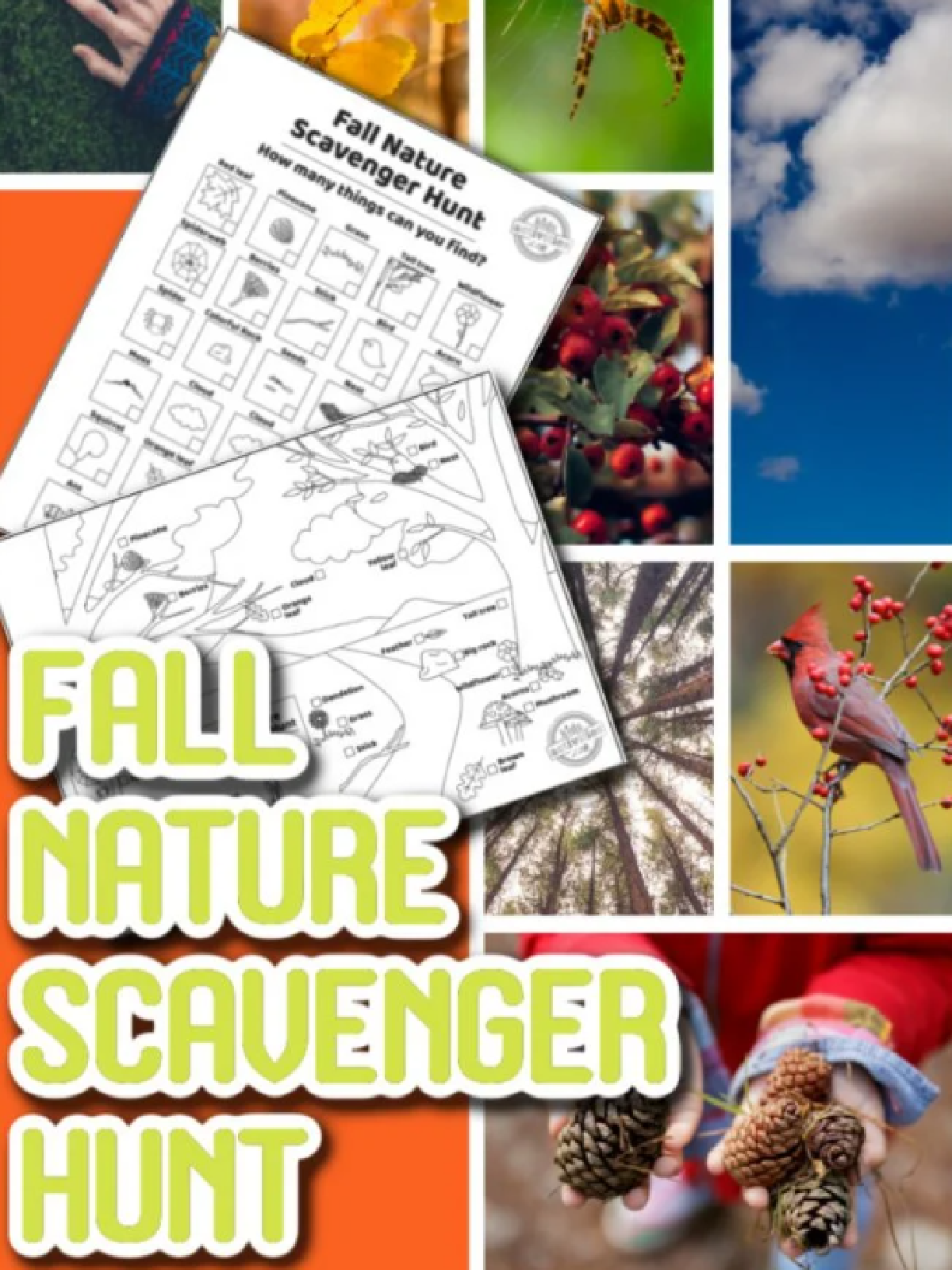 Halloween alternatives- fall scavenger hunt text with images and printable- kids activities blog