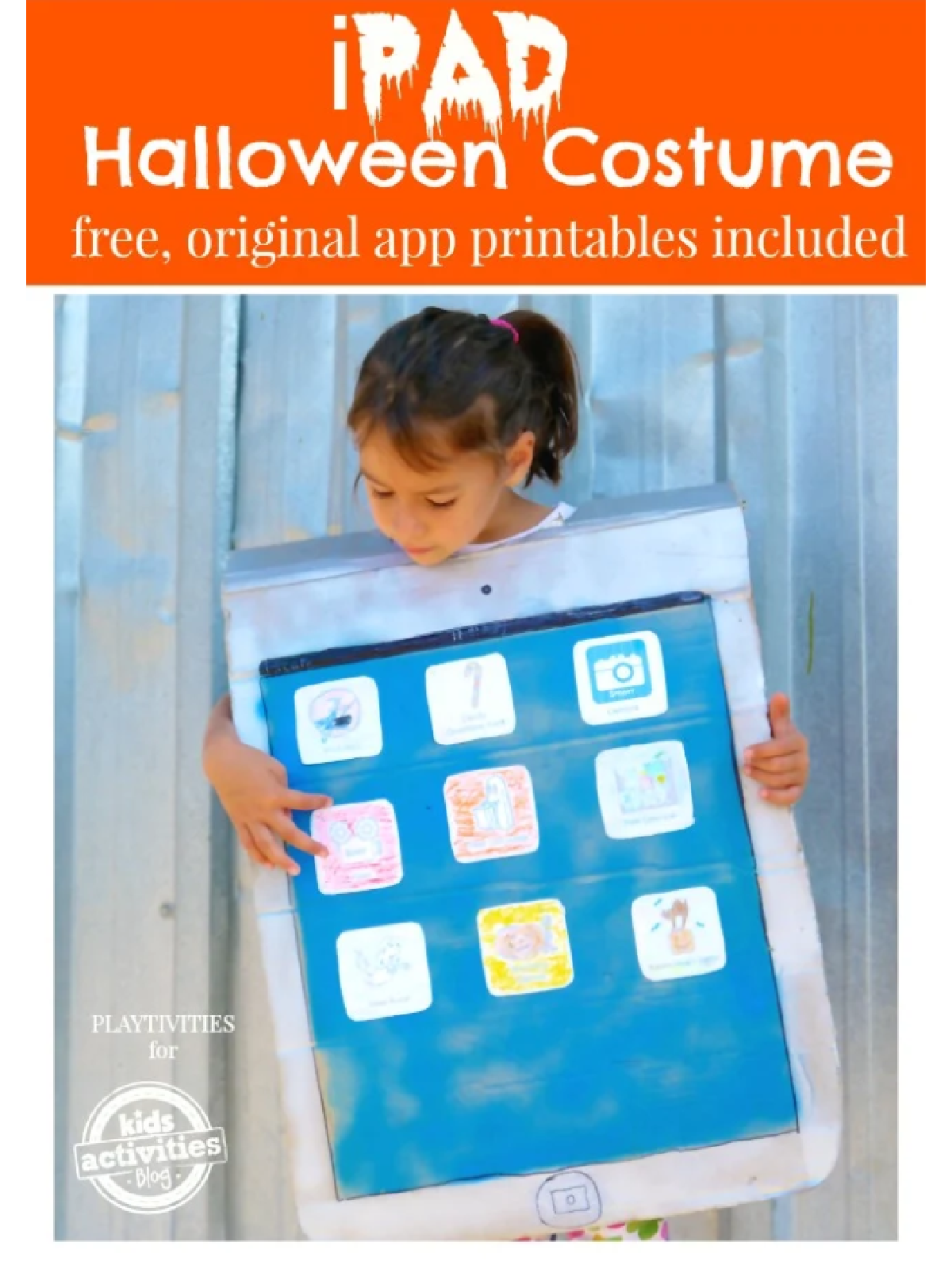 Halloween Costumes-iPAD costume printable on little girl - Kids Activities Blog