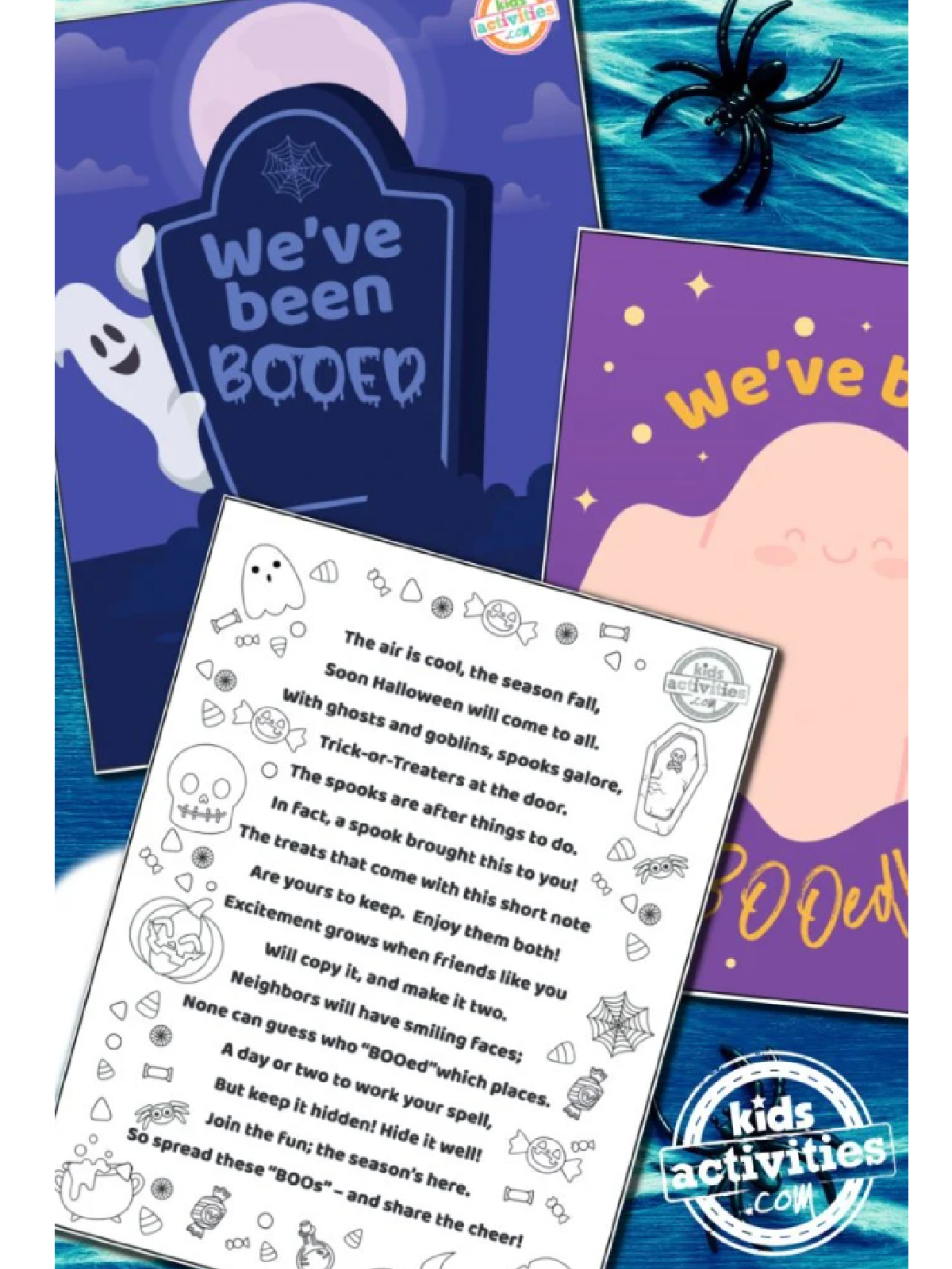 Halloween printable- you've been booed printable with halloween background - Kids Activities Blog