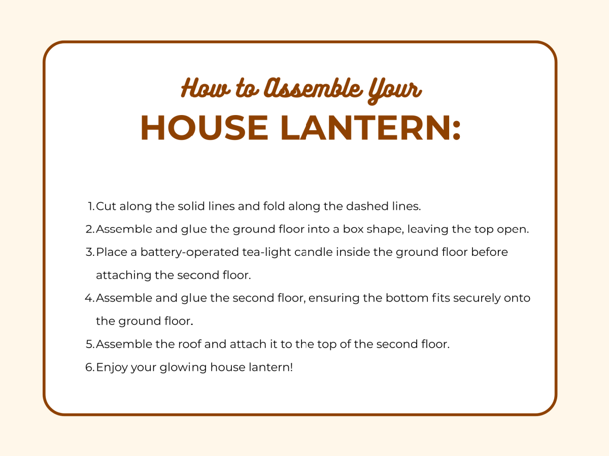 House Lantern instructions, white, tan, brown, text- kids activities blog