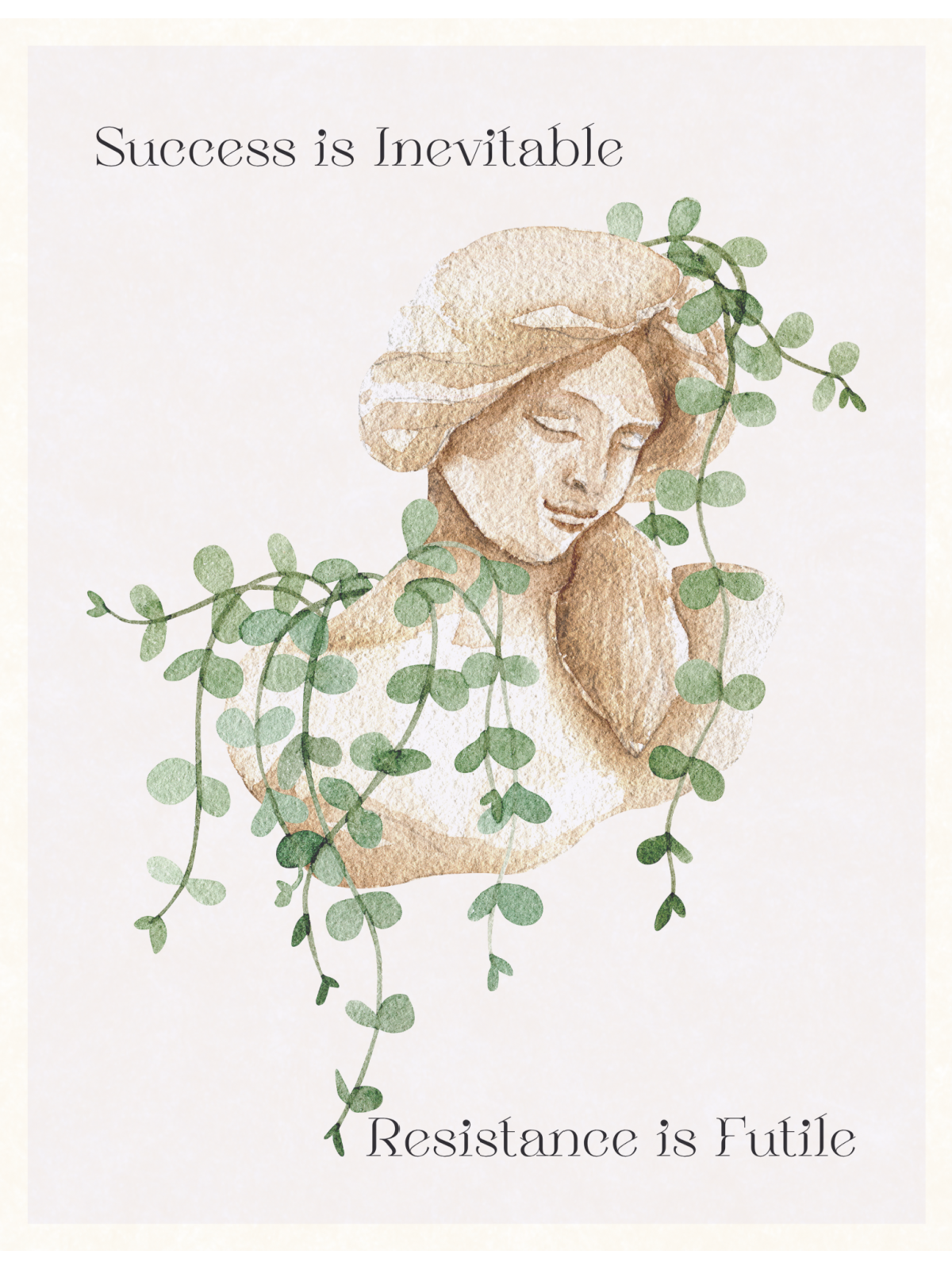 Printable Posters- Picture of a woman and vines with text- Kids Activities Blog