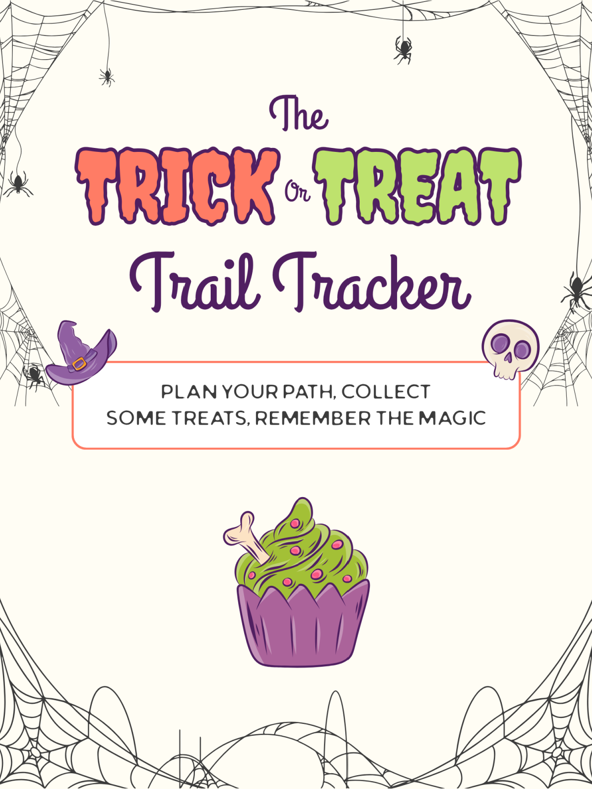 Halloween Printable- cover with colorful words and spooky pictures printed pdf file- Kids Activities blog
