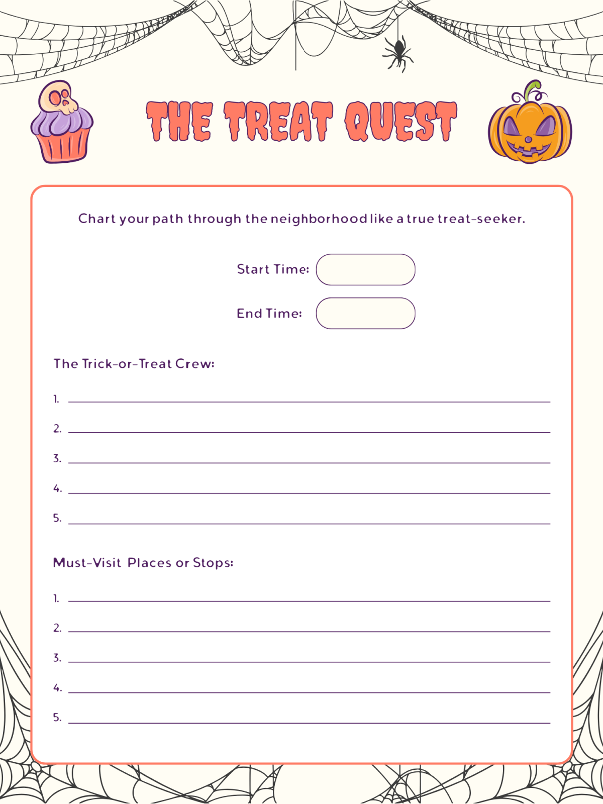 Halloween Printable- spooky images with colorful text printed pdf file with blank spots to write- Kids Activities blog