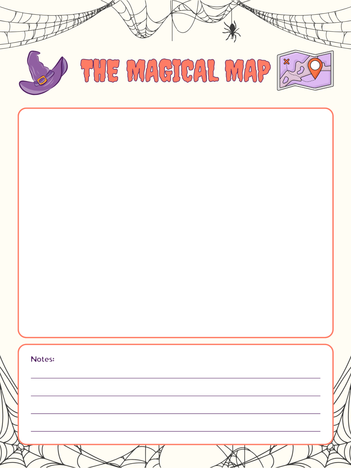 Halloween Printable- Blank to draw with blank for notes halloween images colorful pdf file - Kids Activities blog