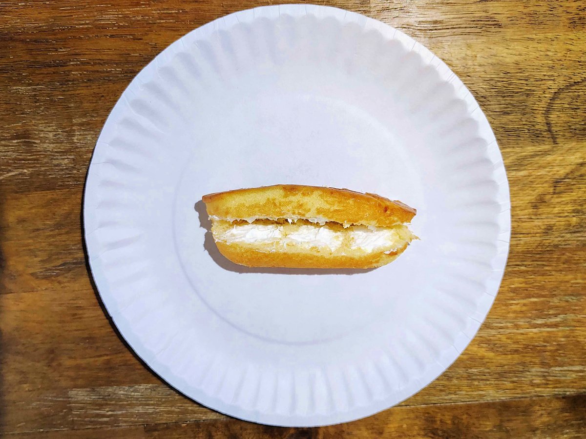 Twinkie Hot Dog- Step 1 - Cut the twinkie in half-Kids Activities Blog