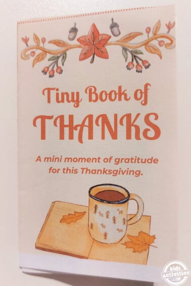 Thanksgiving zine with images and text