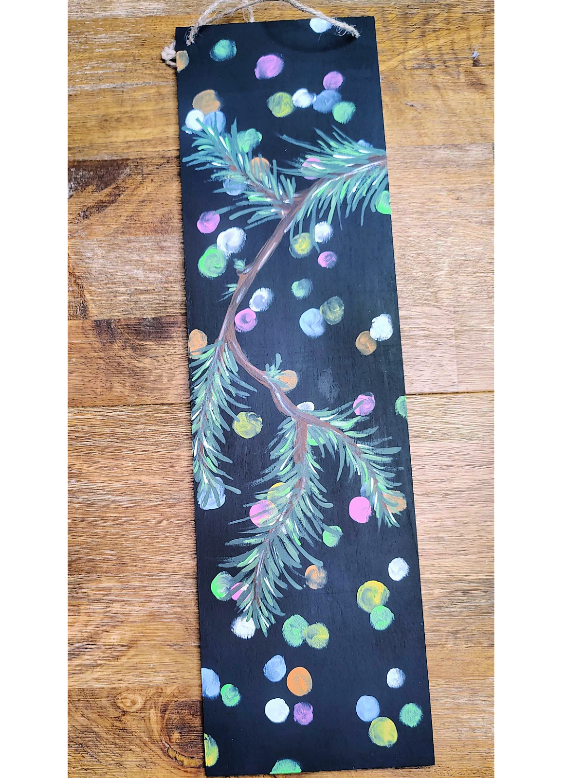 Ornament Painting- Step 7 - Add white needles on the dark and light needles - Kids Activities Blog