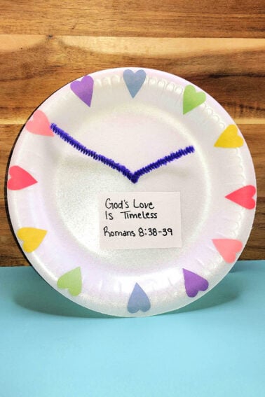 Bible craft with paper plate clock