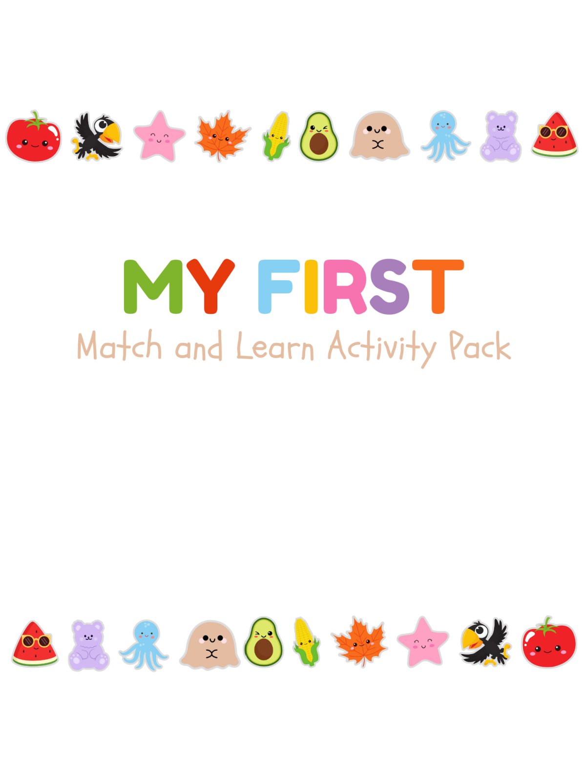 Busy Book cover with images and text and colors- kids activities blog