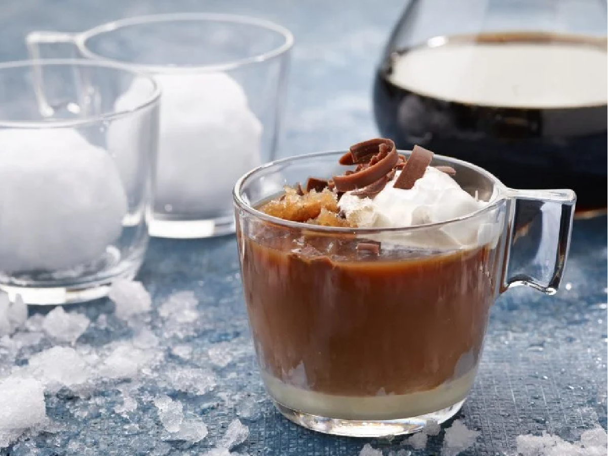 Snow Recipes-affogato with snow and coffee and chocolate -Kids Activities Blog