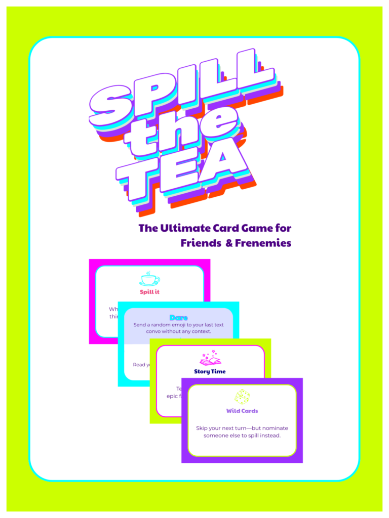 Free Printable Spill The Tea Game | Kids Activities Blog