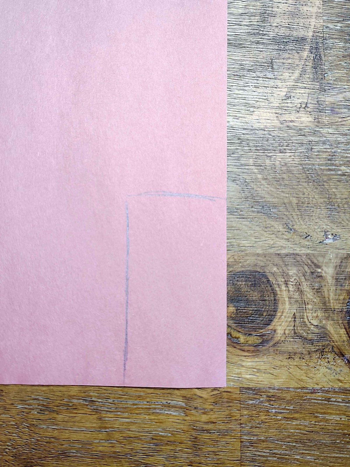 Valentine's Day Craft- Step 3 - Brown rectangle drawn- Kids Activities blog