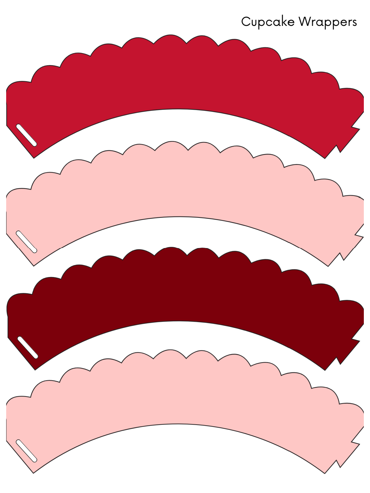 Galentine's Day- red and pink cupcake wrappers- Kids Activities Blog