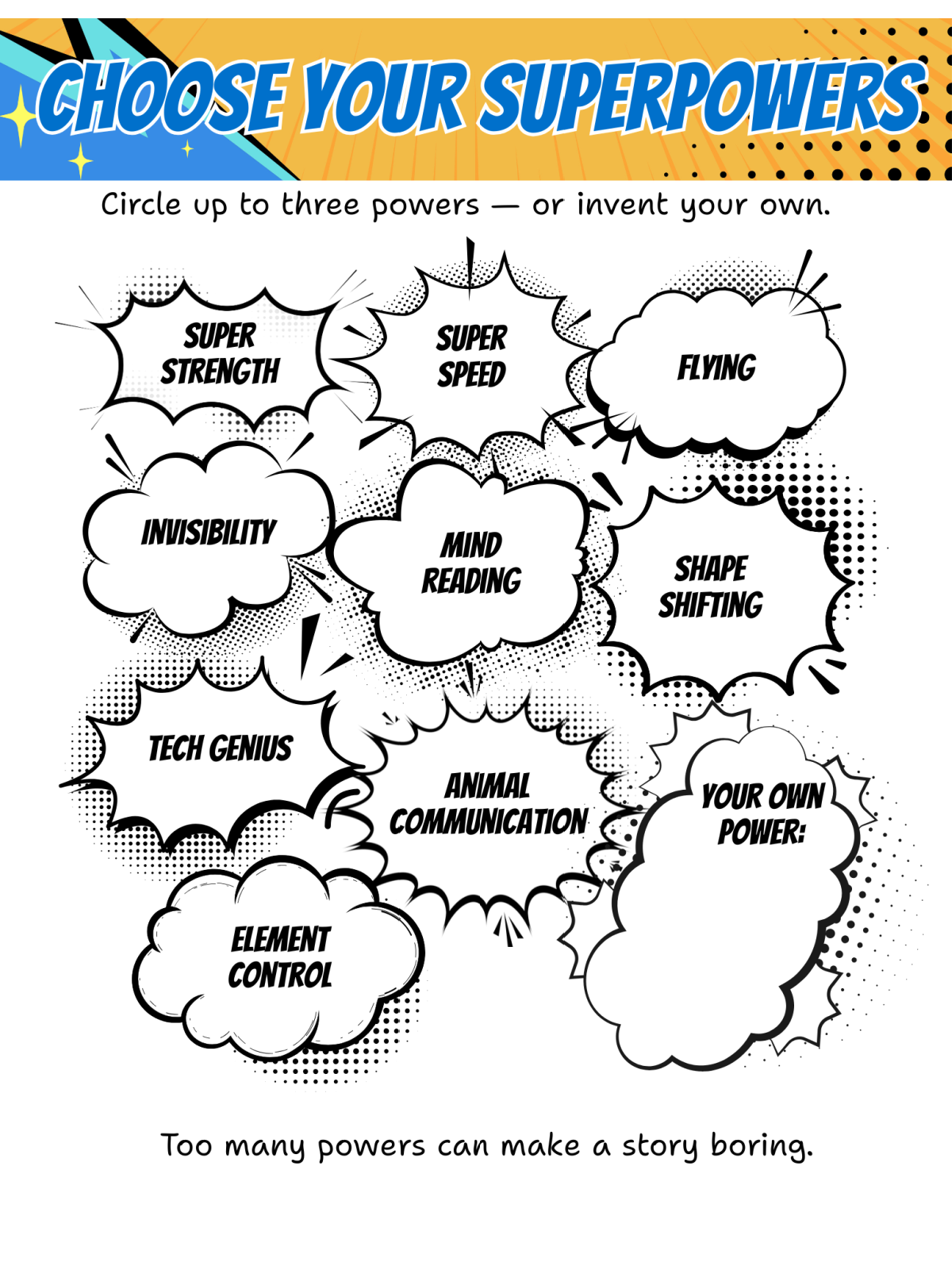 Make Your Own Superhero- Super powers in clouds - Kids Activities Blog