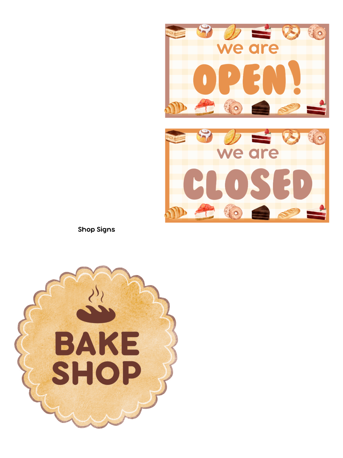 Pretend Bakery- Bakery signs with open, closed, and shop name - Kids Activities Blog