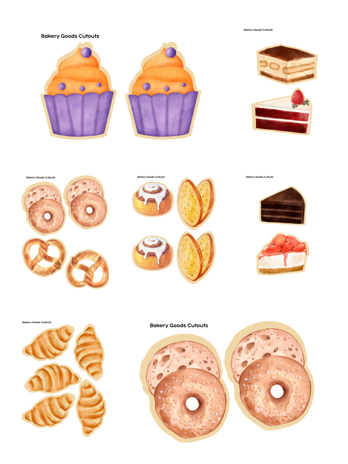 Pretend Bakery- Pretend food, pretzel, cake, bagels, donuts, croissants, bread, cinnamon roll - Kids Activities Blog