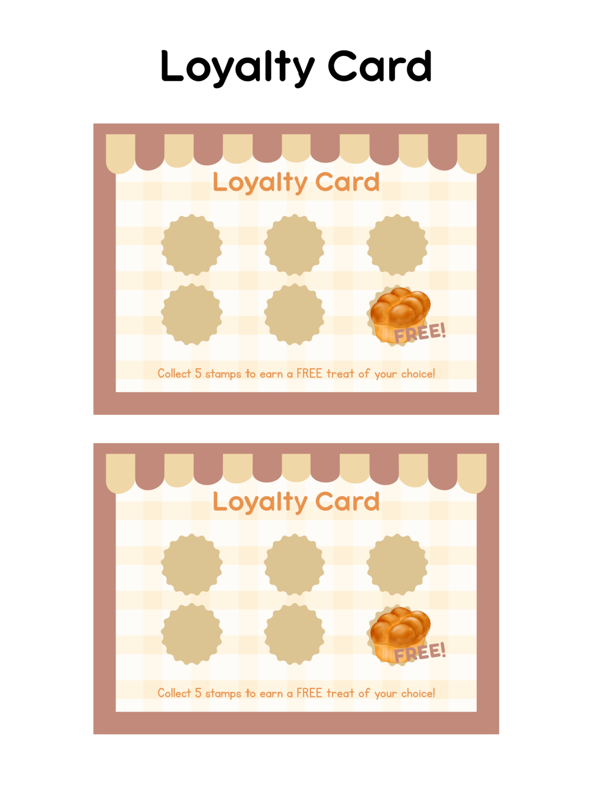 Pretend Bakery- Loyalty cards with text and pictures - Kids Activities Blog