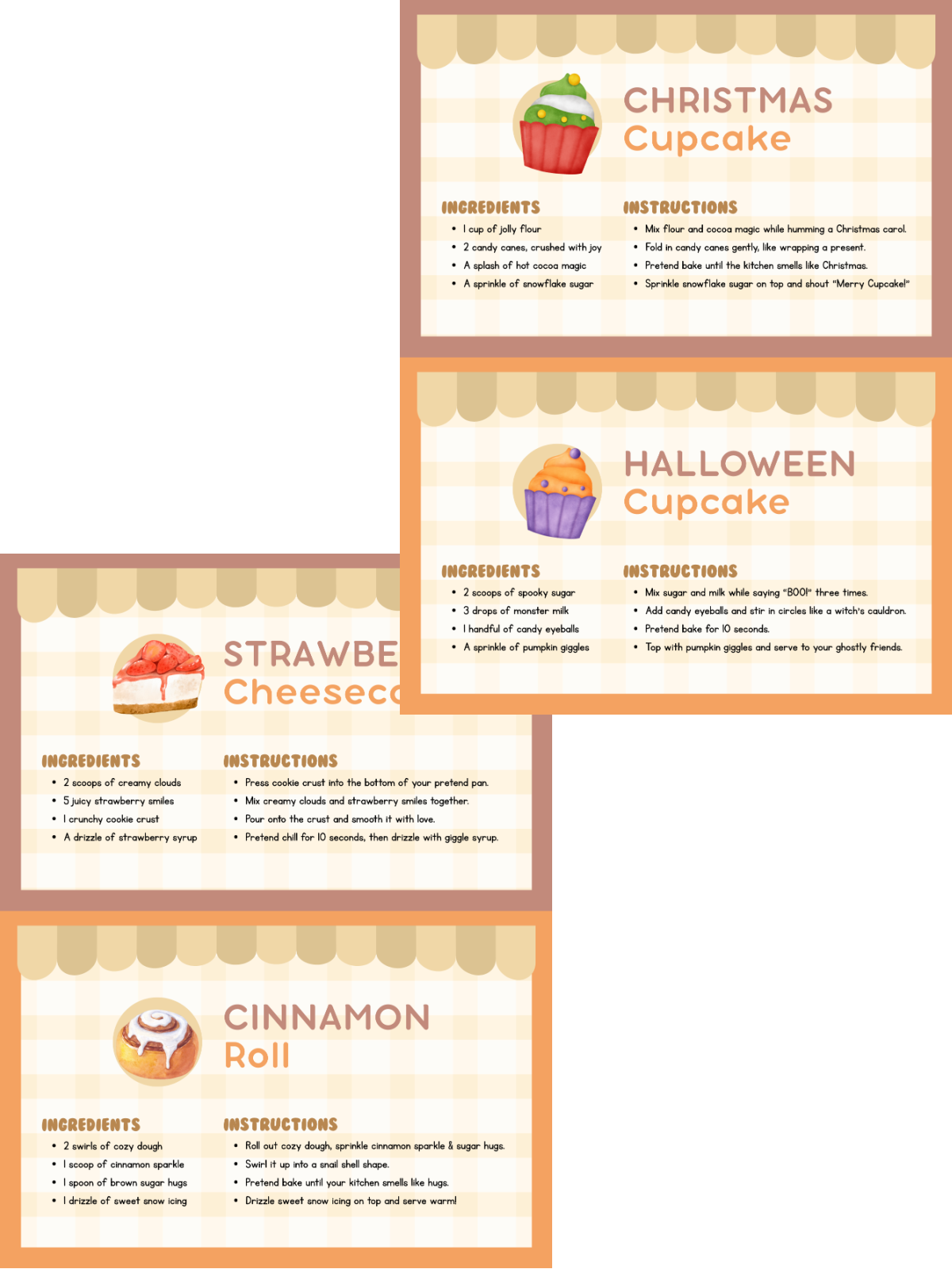 Pretend Bakery- Recipe cards with pictures and text - Kids Activities Blog