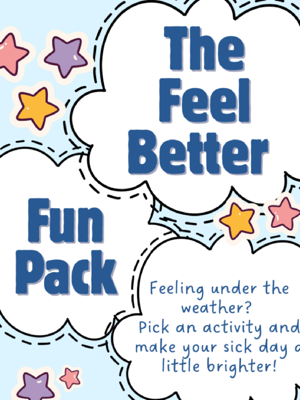 Sick Guide- printable with stars clouds and text - Kids Activities Blog